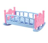 SAFIGLE lit Poupee à Barreaux：lit Poupee pour poupée de 35 cm Accessoires Poupon - PoupéE Princesse pour Fille, Jouet CréAtif en Plastique Et Tissu, Berceau pour Poupon BéBé, Jouet Enfant 2-5 Ans