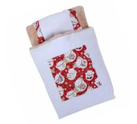 SAFIGLE Lit pour Chat Hivernal Japonerie, Lavable, Déhoussable, Rouge, S | Matelas pour Chat, Pp Coton et Berber Fleece, Style Mignon, Hiver, pour Repos Privé