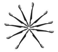 SAFIGLE Lot de 10 Brosses à Cils et Sourcils Double Tête Compactes Noires, Outil de Maquillage pour Femmes, Séparateur de Cils, Peigne Dense, Utilisation Voyage et Quotidien