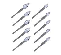 SAFIGLE Lot de 10 Cuillères à Sauce en Acier Inoxydable Alimentaire, 5 Grandes 5 Petites, pour Décoration Culinaire, Trempage Chocolat et Dessin Précis de Desserts, Ustensiles la Cuisine