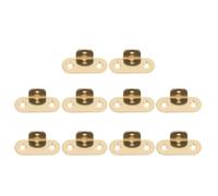 SAFIGLE Lot de 10 Équerres en T en Laiton Finition Cuivre Brillant Fixation Angle Droit pour Meubles Connecteurs 90° Renforcés Petites Équerres Robustes pour Étagères Armoires et