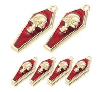 SAFIGLE Lot De 10 Pendentifs Tête De Mort Breloques Fantômes Décorations D'Halloween Perles Gothiques Pour La Fabrication De Bijoux Miniatures Accessoires Originaux Pour