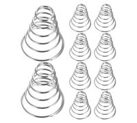 SAFIGLE Lot de 10 piles de rechange pour lampe de poche : ressort de compression conique en acier inoxydable, diamètre de fil de 0,8 mm, pour capuchon arrière de lampe de poche, support de contact