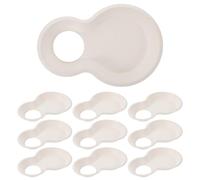 SAFIGLE Lot de 10 plateaux alimentaires en papier avec porte-gobelet plateaux jetables pour sandwichs, repas de fête, cafés, fruits de mer, pique-niques, carnavals et barbecues - Fournitures pour