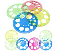 SAFIGLE Lot de 10 Rapporteurs Circulaires en Plastique Léger et Facile à Transporter, Outil de Mesure Précis pour L'école Activités Mathématiques des Garçon et Filles Couleur Aléatoire