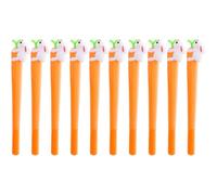 SAFIGLE Lot de 10 Stylos Gel à Encre 0,5 Mm de Lapin et Carotte Stylos D'écolier Kawaii Dessin Animé pour Bureau École et Fournitures Scolaires