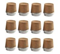 SAFIGLE Lot de 12 Bouchons de Rechange en Liège et Bois Compatibles Bouteilles Isothermes Protection Thermique Taille Standard pour Bouteilles d'Eau Réutilisables et Gourdes de