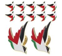 SAFIGLE Lot de 12 Broches Palestiniennes en Métal Émaillé Épingles Symbole de Paix et Drapeau Palestinien Accessoires Légers pour Veste Foulard Chapeau - Symbole de Paix et Souvenir