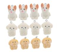 SAFIGLE Lot De 12 Pendentifs En Forme De Chien De Dessin Animé Breloques Pour Chiot Mini Ornements En Résine Pendentifs À Thème De Chien Mini Breloques Floquées