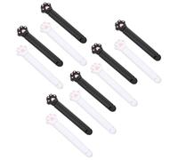 SAFIGLE Lot de 12 Pinces d'Étanchéité de Griffes de Chat Clips Alimentaires Ménagers en Plastique Couleurs Blanc et Noir pour Sceller Paquet Alimentaires et Conserver Fraîcheur