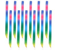 SAFIGLE Lot de 12 Rubans pour Médailles Clips Triangulaires 2,5x90 Cm, Lanières aux Trois Couleurs Rouge Blanc Bleu en Polyester, Porte-médaille pour Compétitions Sportives et Événements