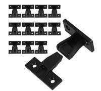 SAFIGLE Lot de 12 set de Clips de Façade d'Armoire et Équerres d'Angle en Plastique Réglables pour Colonnes de Partition, Fixation Rapide, Support Solide pour Meubles Suspendus et