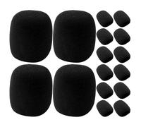 SAFIGLE Lot de 18 Bonnettes Anti-Pop Noires en EVA pour Microphone à Main - Filtre Anti-Vent et Protection Anti-Poussière Compatible Enregistrement Studio Streaming et Chant sur Scène