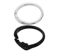 SAFIGLE Lot de 2 Alliances pour Couple Ange et Diable en Alliage de Zinc, Bagues Ouvertes Réglables Argentées et Noires, Bagues Chics Assorties pour Amoureux, Bijou Décontracté pour Usage