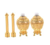 SAFIGLE Lot De 2 Bouteilles d'eau Bénites Décoratives pour Église Style Médiéval Style Catholique Doré