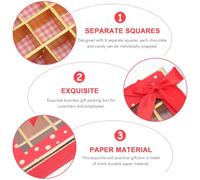 SAFIGLE Lot de 2 Coffrets Chocolat Rouges et Noirs 9 Grilles 12X12X4 CM Boîte d'Emballage Présent pour Bonbons et Desserts Coffret Présent Saint-Valentin Mariage Emballage Gourmand