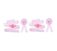 SAFIGLE Lot De 2 Corsages De Maternité Pour Fête Prénatale Accessoires De Révélation Du Du Bébé 2 Pièces X 2
