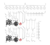 SAFIGLE Lot de 2 crochets muraux en métal pour étagères, pour suspendre des outils, des ustensiles de cuisine, panneaux perforés, rangements de garage