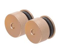 SAFIGLE Lot de 2 Fixations en Aluminium 11,3 Mm avec Rondelles Antidérapantes en Silicone Jaune pour Casque de Soudage Pipe-Man, Accessoires de Remplacement Robustes et Compatibles