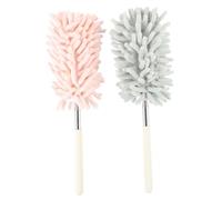 SAFIGLE Lot de 2 Plumeaux à Poussière Télescopiques en Chenille Poignée Confortable et Adsorption Électrostatique pour Nettoyage Facile des Meubles et Voitures