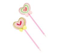 SAFIGLE Lot de 2 Stylos à Bille Saint-valentin de Cœur, Rose Double et Triple Cœur, Écriture Fluide, Pointe Fine, Stylos Ergonomiques Décoratifs pour Journal et Usage Quotidien