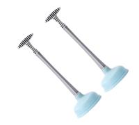 SAFIGLE Lot de 2 Ventouses pour Toilettes en Caoutchouc et ABS Taille Compacte Débouchage pour WC Éviers et Douches Outil Pratique pour Entretien Sanitaire Quotidien Couleur Bleue