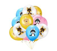 SAFIGLE Lot de 20 Ballons en Latex Imprimés Chiens 30 CM 4 Couleurs Variées Décorations Fête Anniversaire Animaux sans Ruban