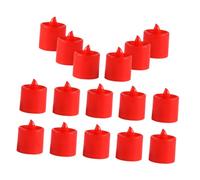SAFIGLE Lot de 20 Bougies Votives LED Rouges sans Flamme Petites Bougies Coniques à Piles Décoratives pour Anniversaires Mariages et Fêtes Lumières LED Vacillantes Sécurisées pour