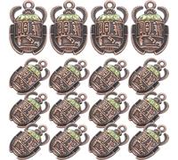 SAFIGLE Lot De 20 Breloques Pendentifs Scarabée Égyptien Vert 26x16 Mm En Alliage Pour Fabrication De Bijoux Diy Artisanat Présent Accessoires Polyvalents