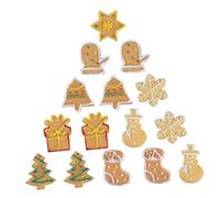 SAFIGLE Lot de 20 Mini Décorations en Biscuits de Noël en Résine Accessoires DIY pour Coque de Téléphone Ornements Bijoux et Bricolages Festifs pour Créations Personnalisées