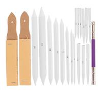 SAFIGLE Lot de 20 Set de Pièces Outils de Dessin pour Artistes, Ensemble de Crayons à Ombrer, Papier de Verre, Estompes et Mélangeurs pour Croquis, Matériel de Dessin pour Esquisse,