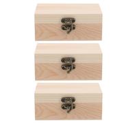 SAFIGLE Lot de 3 boîtes de rangement en bois pour huiles essentielles avec coussinet antichoc en mousse - Boîtes individuelles vides pour flacons de 15 ml de parfum de voyage et flacons de vernis à