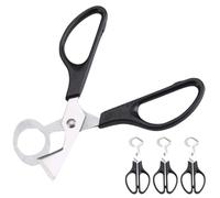 SAFIGLE Lot de 3 Ciseaux à Œufs de Caille en Acier Inoxydable Coupe-Coquille d'Œuf Noir Outil de Coupe d'Œufs Pratique Cuisine Petit Ouvre-Œuf Antidérapant Ustensiles Cuisine