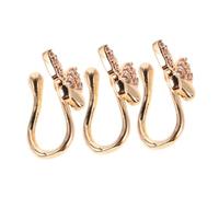 SAFIGLE Lot De 3 Piercings De Nez Pour Homme De Piercing De Narine À Dos Plat En Cuivre Doré