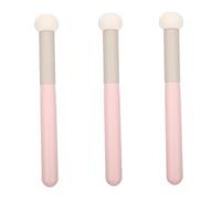 SAFIGLE Lot De 3 Pinceaux Correcteurs Maquillage Champignon Tête D'éponge Blanche, Longue, Double Usage Humide Et Sec, Outils Professionnels Pour Trousse De Maquillage Quotidien