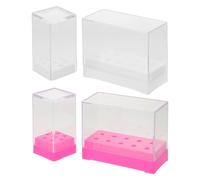SAFIGLE Lot de 4 boîtes de rangement pour à ongles, présentoir d'angle pour outils de polissage