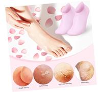 SAFIGLE Lot De 4 De Chaussettes En Silicone Pour Spa Sommeil Soutien Des Pieds L'Hydratation Gel Hydratant Pour Chevilles