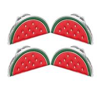 SAFIGLE Lot de 4 épingles en émail en forme de pastèque Palestine - En forme de fruit - Pour l'été, un anniversaire, un collier - Accessoires pour sacs, 2.40X1.20X1.00CM, Zinc, Pas de gemme