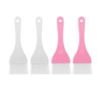 SAFIGLE Lot de 4 grands pinceaux de maquillage DIY - Applicateur de beurre corporel et de masque à l'argile - Pinceau doux pour blush et poudre, idéal pour l'application de masques faciaux