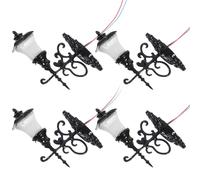 SAFIGLE Lot De 4 Mini Appliques Murales Décoratives Micro-Paysage, Éclairage LED Chaud, Noir, pour Décoration De Table De Sable Et Maison De Poupée, Miniature, Usage Intérieur