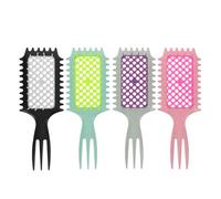 SAFIGLE Lot de 4 peignes à cheveux bouclés : brosse à cheveux antistatique à grille creuse, peigne de massage portable pour cuir chevelu sec et humide pour démêler, façonner et définir pour la