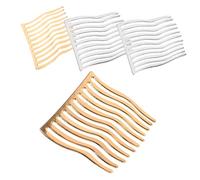 SAFIGLE Lot De 4 Peignes à Cheveux En Métal Décoratifs Pour Femmes, Petites Tailles, Larges Dents Pour Cheveux Épais Et Bouclés, Utilisation Mariage, Accessoires Coiffure Légers