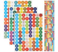 SAFIGLE Lot de 4 sets de Sets d'Autocollants Ronds pour Bouchons de Flacons d'Huiles Essentielles, Diamètre 13 MM, Étiquettes Adhésives Bilingues Français-Anglais, pour Identification et