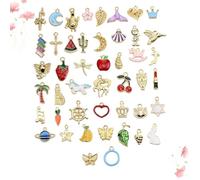 SAFIGLE Lot de 46 Pendentifs Breloques en Alliage pour Fabrication de Bijoux DIY Accessoires pour Colliers et Bracelets pour Créations Artisanales et Présents Personnalisés