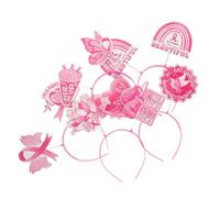 SAFIGLE Lot De 5 Bandeaux Pour Femmes Accessoire Pour Le Mois De Sensibilisation À La Poitrine - -Têtes En Ruban Pour Décorations De Fête Et Accessoires De Photographie