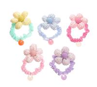 SAFIGLE Lot De 5 Élastiques à Cheveux Fleuris Paillettes Taille Garçon Et Filles Multicolores Accessoires Pour Cheveux Pour Filles Adaptés Ou Épais Usage Quotidien Et Fêtes