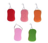 SAFIGLE Lot De 5 Éponges De Bain Créatives Exfoliantes 8 Chiffres, Couleurs Mélangées, Éponge Nettoyante Corps, Massage Doux, Peau Saine, Usage Quotidien, Pour Toute La Famille