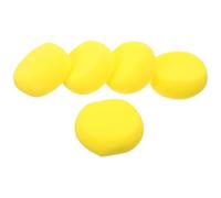 SAFIGLE Lot de 5 Éponges de Bain pour Animaux de Compagnie Mousse Haute Densité Jaune Diamètre 70 MM Éponge à Shampoing Chiens et Chats Accessoires de Nettoyage Portables pour