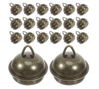 SAFIGLE Lot de 50 Grelots Artisanaux en Bronze Vintage 25 CM Clochettes en Métal pour Décoration de Noël Carillons D’Ambiance Rustique Son Mélodieux Accessoires Polyvalents pour