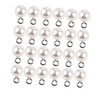 SAFIGLE Lot De 50 Pendentifs En Perle Artificielle Demi-trou Blanc 1 x 1 Cm Pour Bijoutiers Diy Fabrication Boucle D’oreille Collier Présent Artisanat Créatif